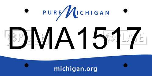 DMA1517 Michigan License Plate