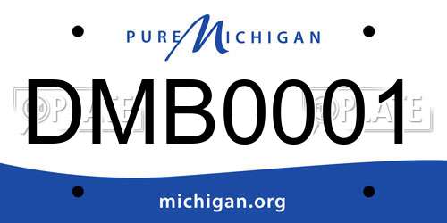 DMB0001 Michigan License Plate