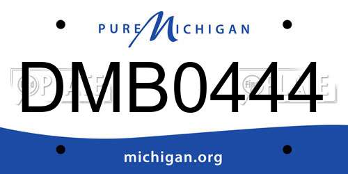 DMB0444 Michigan License Plate