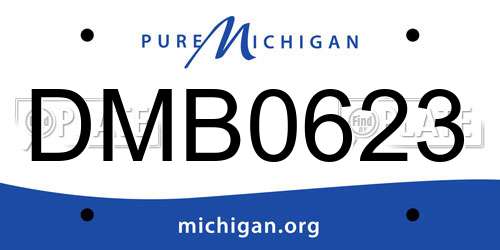 DMB0623 Michigan License Plate