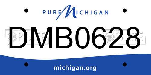 DMB0628 Michigan License Plate