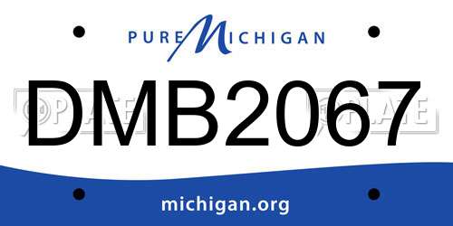 DMB2067 Michigan License Plate