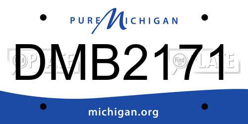 DMB2171 Michigan License Plate