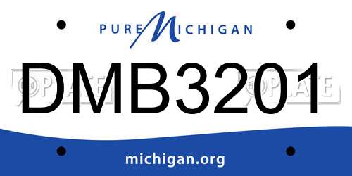 DMB3201 Michigan License Plate