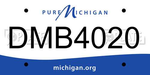DMB4020 Michigan License Plate