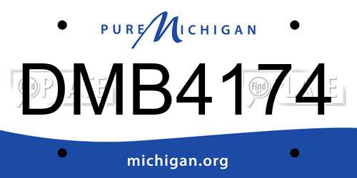 DMB4174 Michigan License Plate