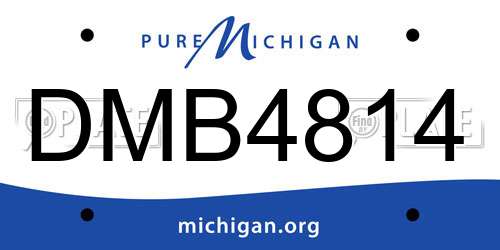 DMB4814 Michigan License Plate