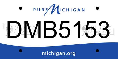 DMB5153 Michigan License Plate
