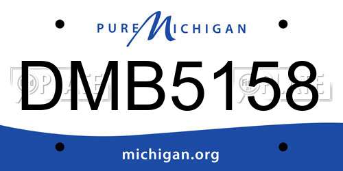 DMB5158 Michigan License Plate