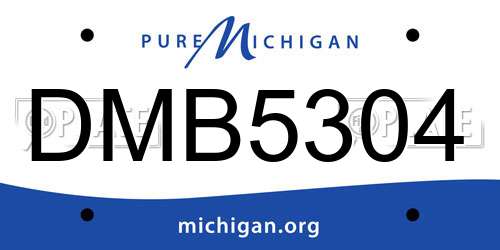 DMB5304 Michigan License Plate