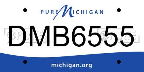 DMB6555 Michigan License Plate