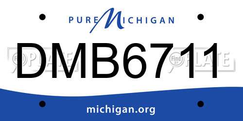 DMB6711 Michigan License Plate
