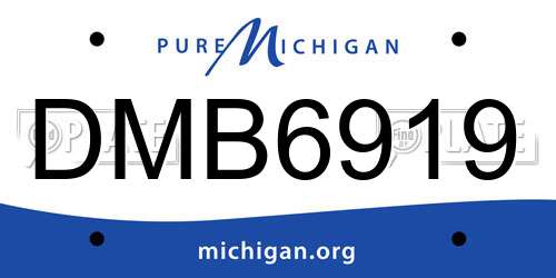 DMB6919 Michigan License Plate