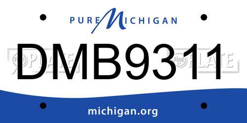 DMB9311 Michigan License Plate