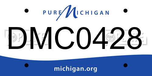 DMC0428 Michigan License Plate