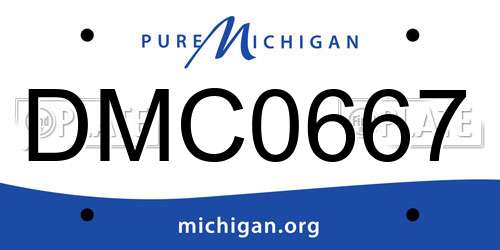 DMC0667 Michigan License Plate