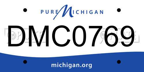 DMC0769 Michigan License Plate