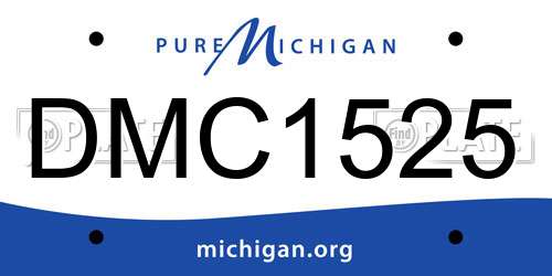 DMC1525 Michigan License Plate