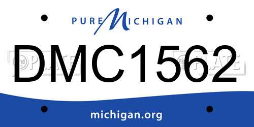 DMC1562 Michigan License Plate