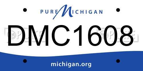 DMC1608 Michigan License Plate
