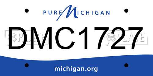 DMC1727 Michigan License Plate