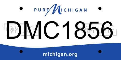 DMC1856 Michigan License Plate