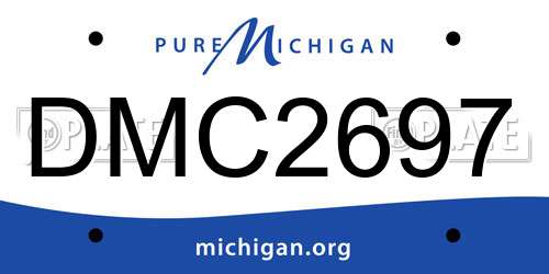 DMC2697 Michigan License Plate