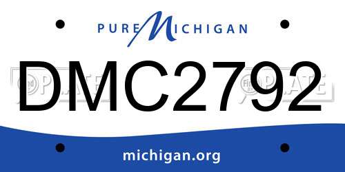DMC2792 Michigan License Plate