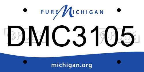 DMC3105 Michigan License Plate