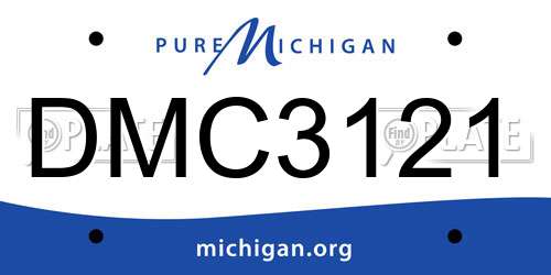 DMC3121 Michigan License Plate