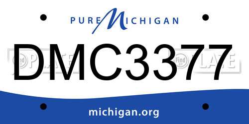 DMC3377 Michigan License Plate