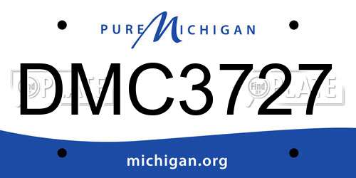 DMC3727 Michigan License Plate