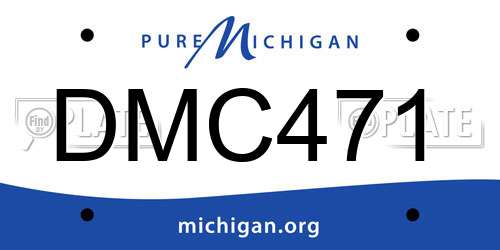 DMC471 Michigan License Plate