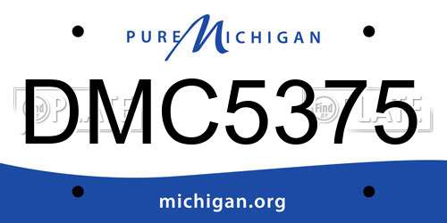 DMC5375 Michigan License Plate