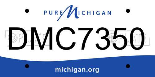 DMC7350 Michigan License Plate