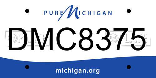 DMC8375 Michigan License Plate