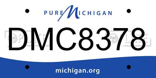DMC8378 Michigan License Plate