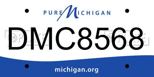 DMC8568 Michigan License Plate