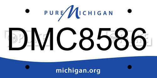 DMC8586 Michigan License Plate