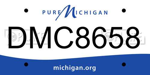 DMC8658 Michigan License Plate