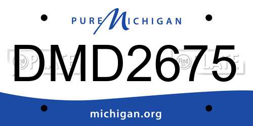 DMD2675 Michigan License Plate