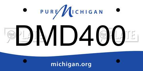 DMD400 Michigan License Plate