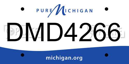 DMD4266 Michigan License Plate