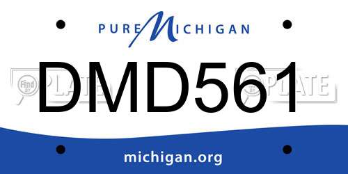 DMD561 Michigan License Plate