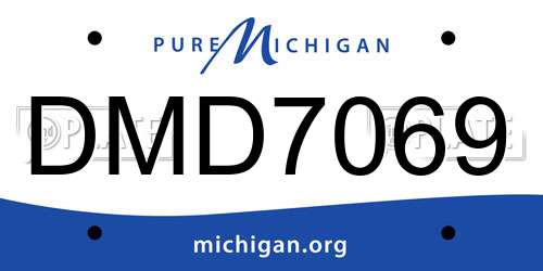 DMD7069 Michigan License Plate