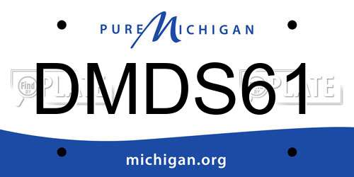 DMDS61 Michigan License Plate