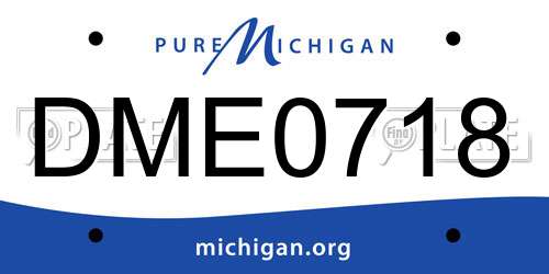 DME0718 Michigan License Plate