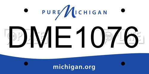 DME1076 Michigan License Plate