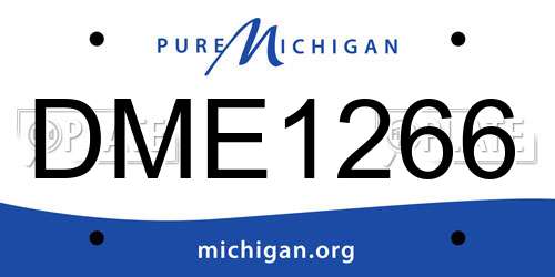 DME1266 Michigan License Plate