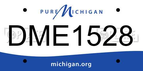 DME1528 Michigan License Plate